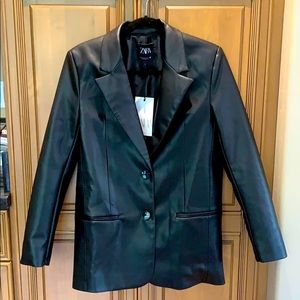 Zara FAUX leather jacket